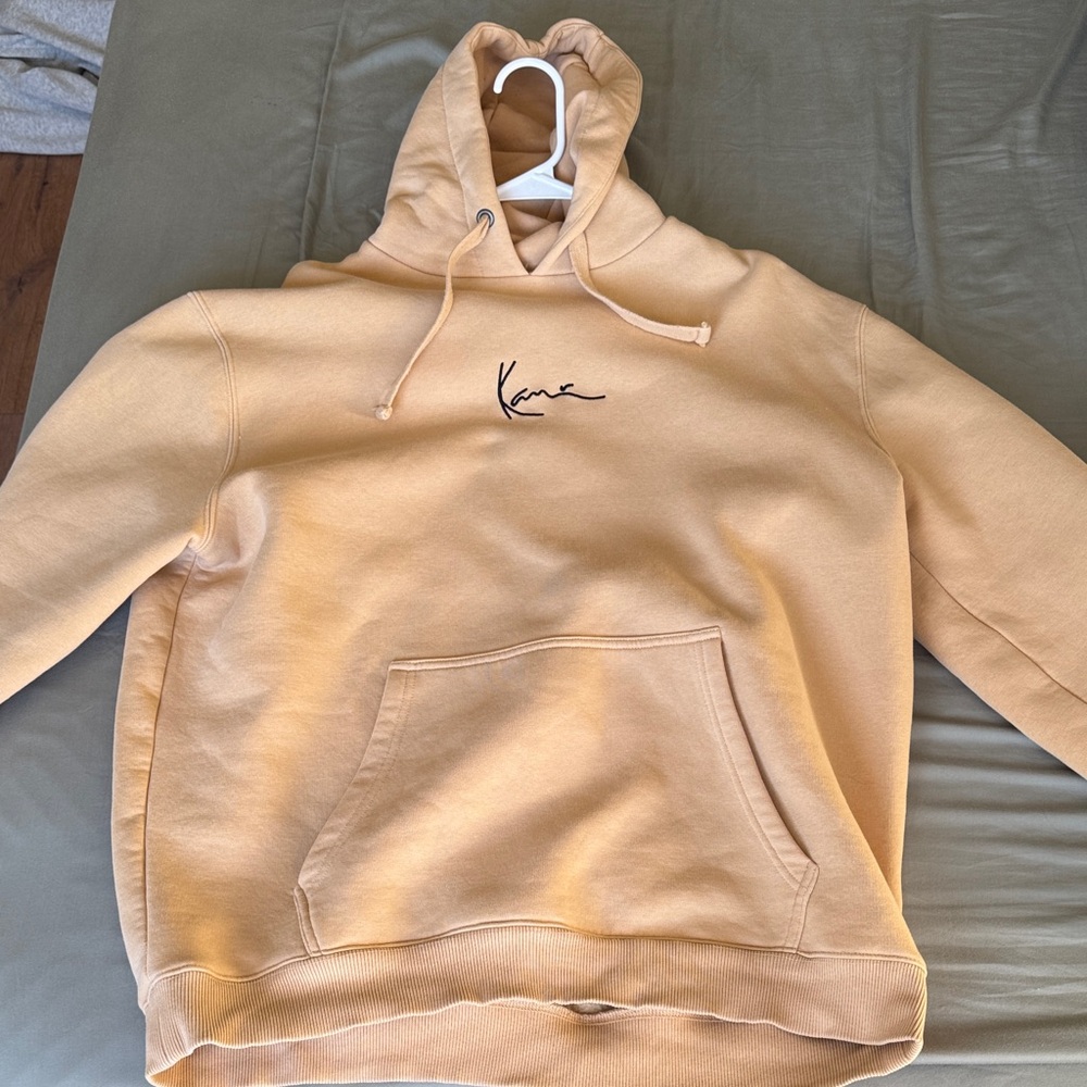 Karl Kani Peach/Tan Script Logo Hoodie
